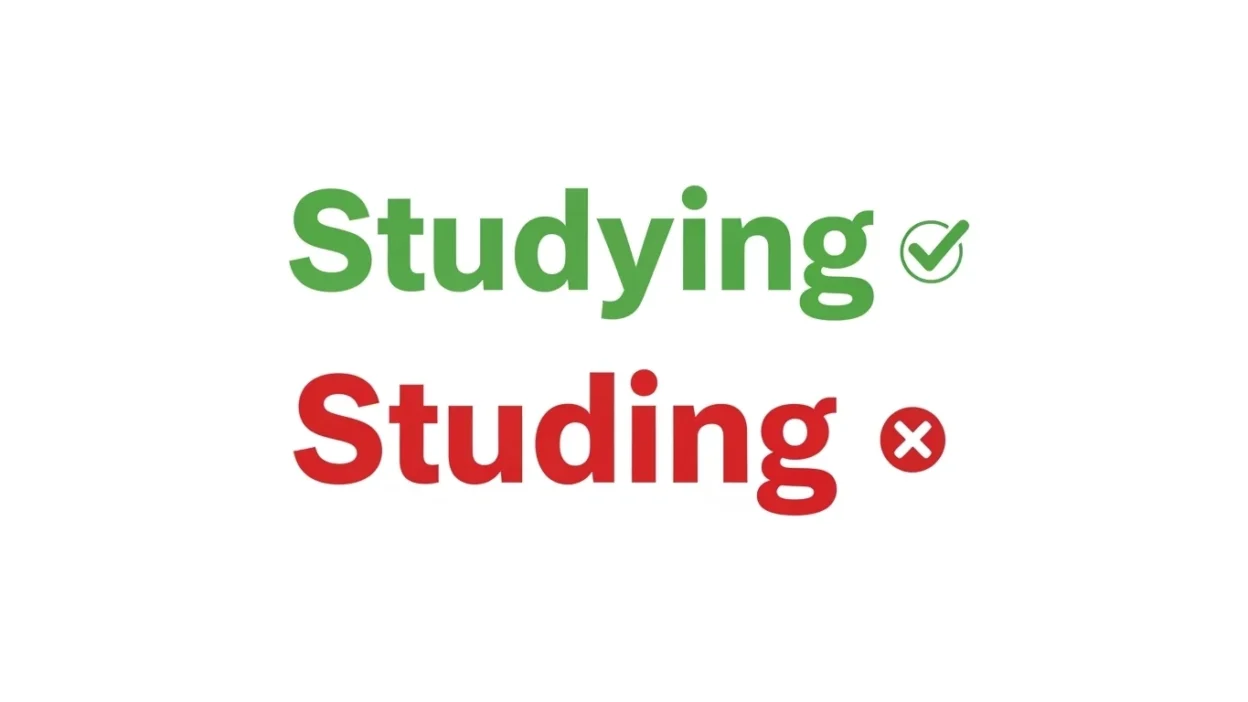 Studying vs Studing