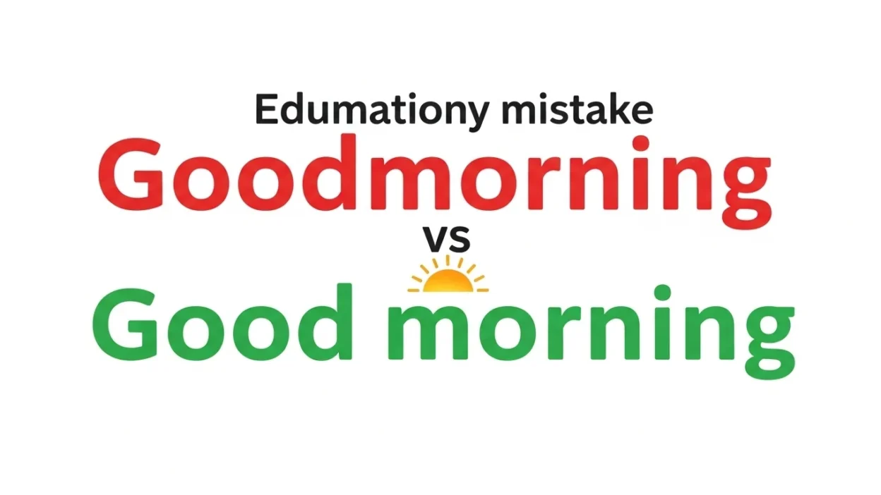 Goodmorning vs Good Morning
