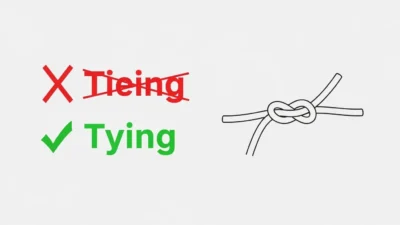 tieing vs tying