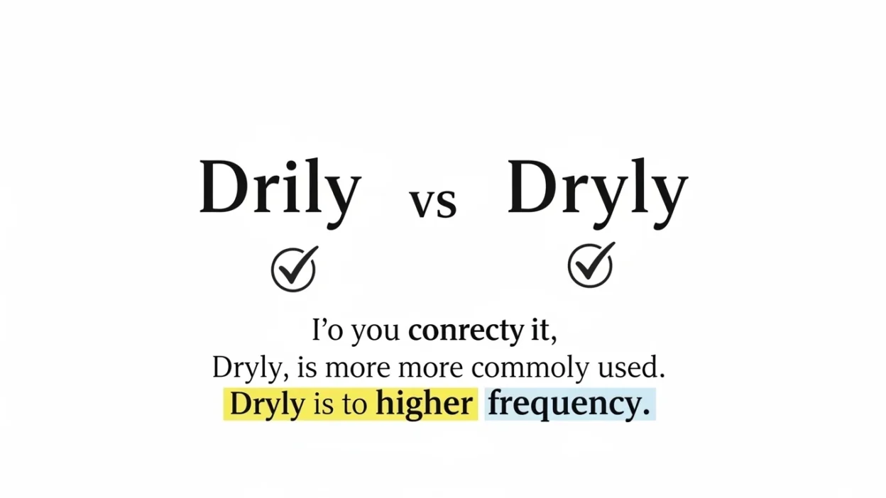 Drily vs Dryly