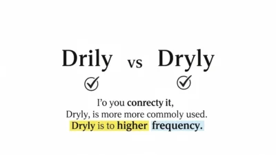 Drily vs Dryly