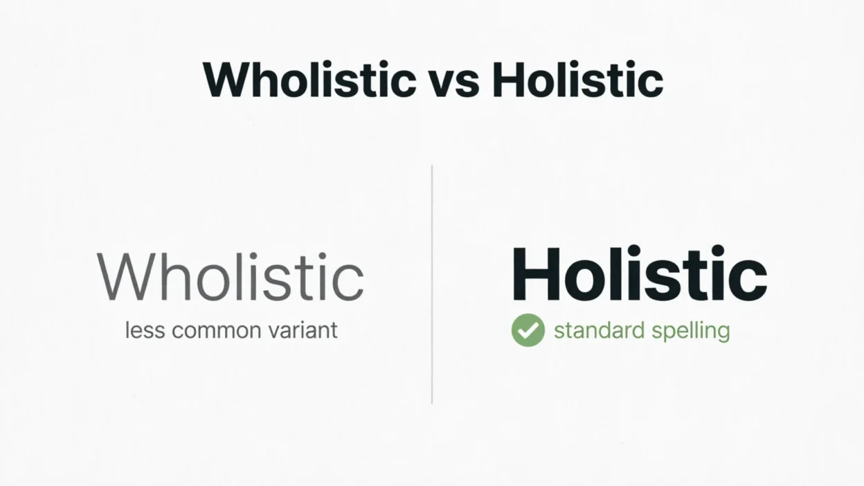 Wholistic vs Holistic