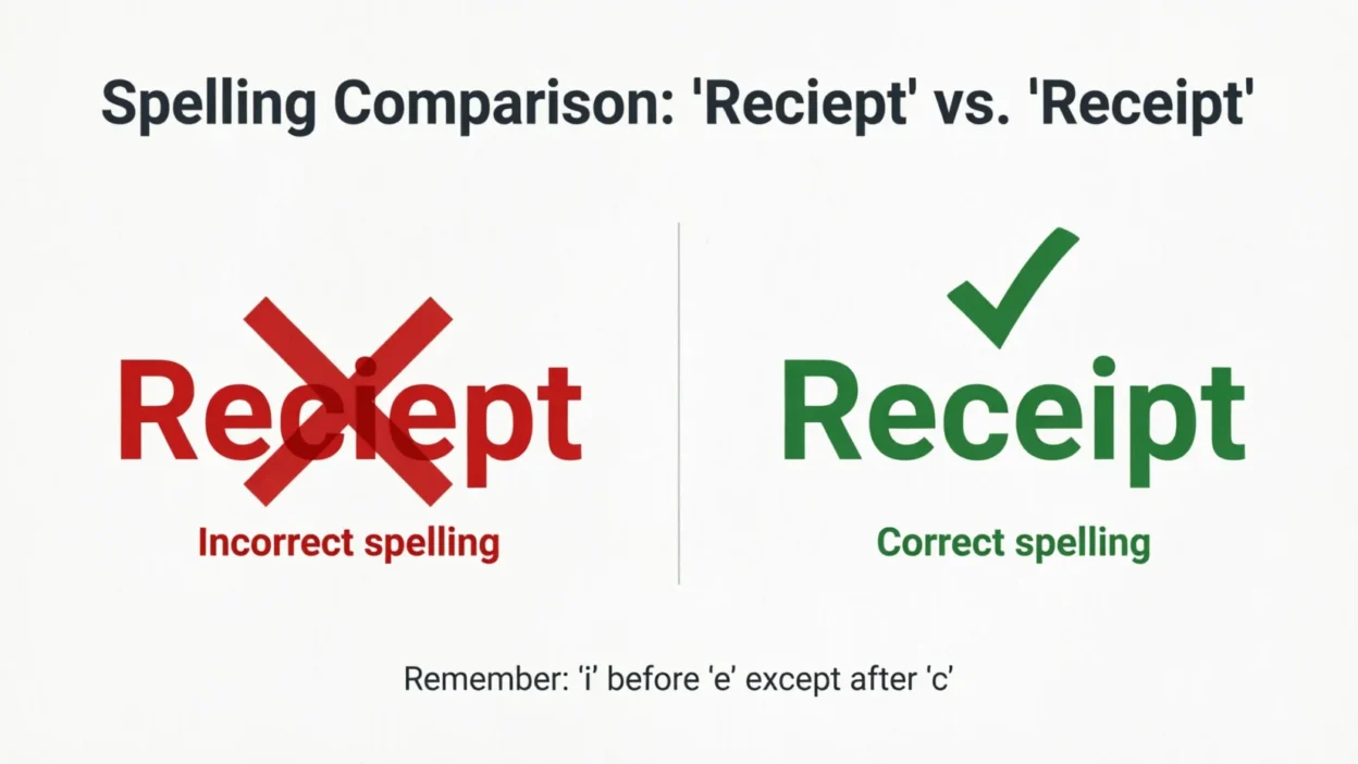 reciept vs receipt