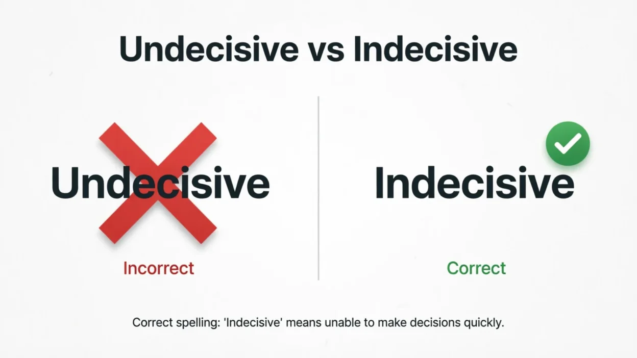 Undecisive vs Indecisive