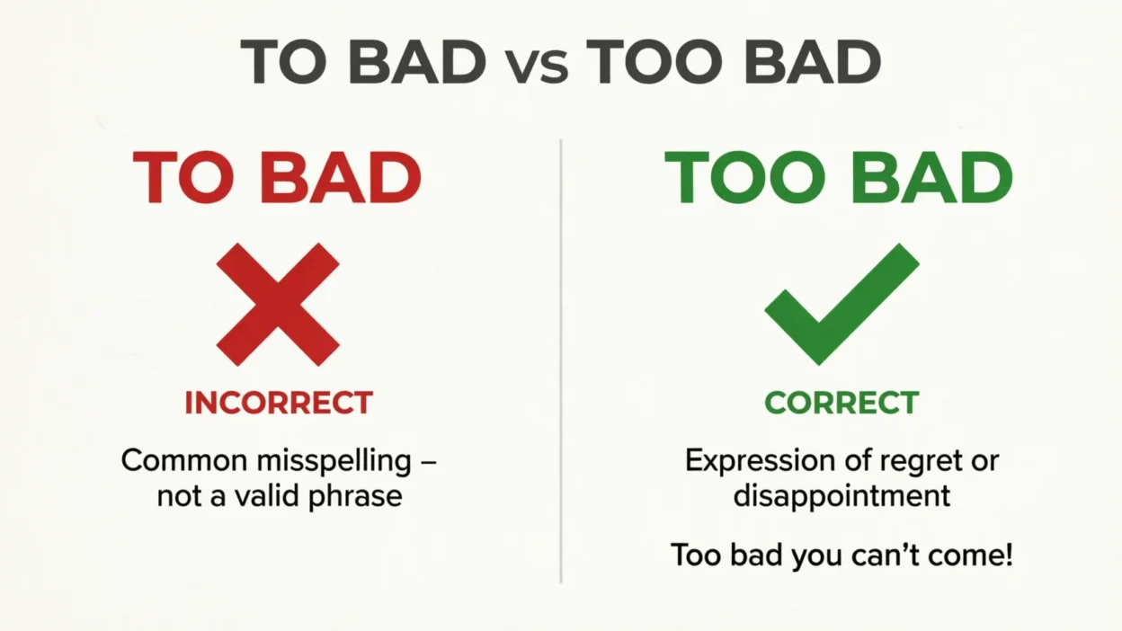 To Bad vs Too Bad