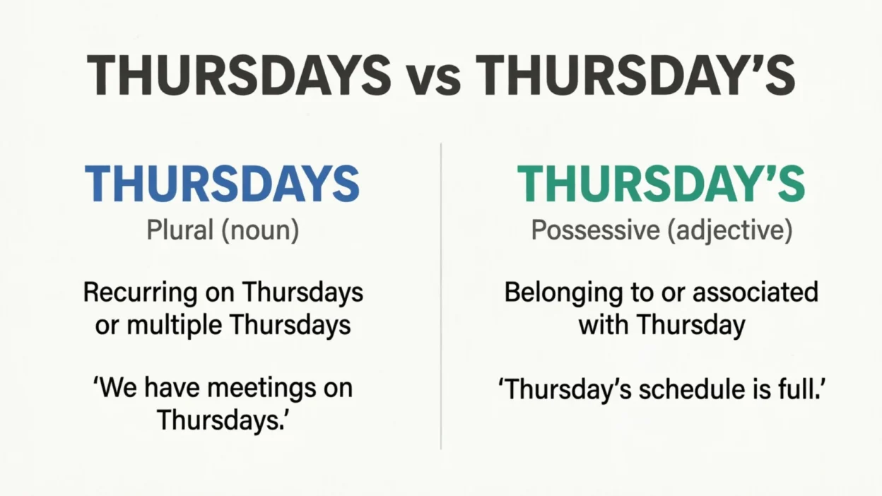 thursdays vs thursday’s