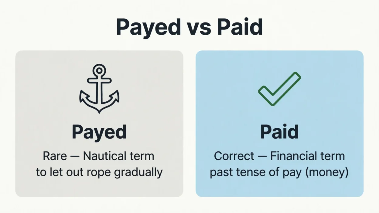 payed vs paid