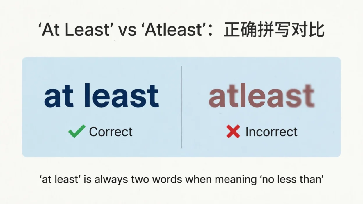 at least vs atleast