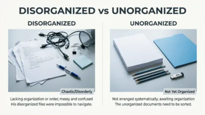 disorganized vs unorganized