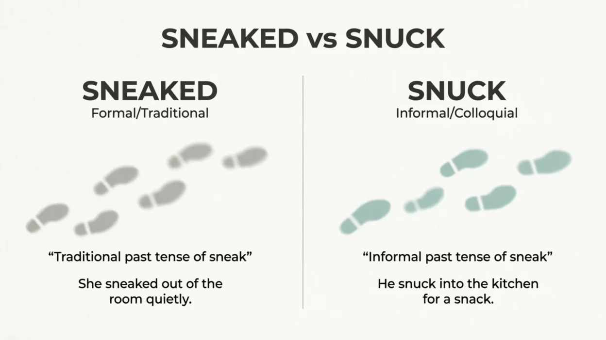 sneaked vs snuck