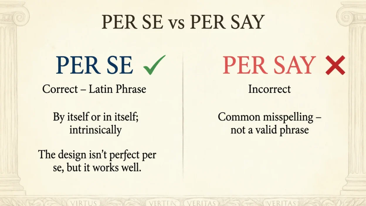 per se vs per say