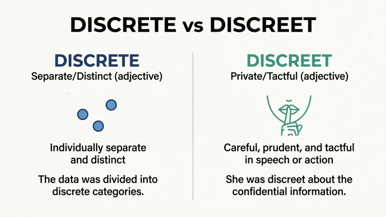 discrete vs discreet