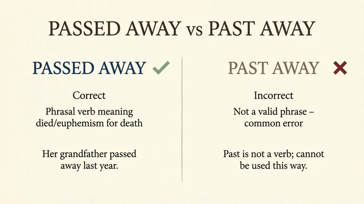 passed away vs past away