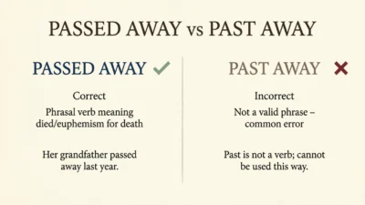passed away vs past away