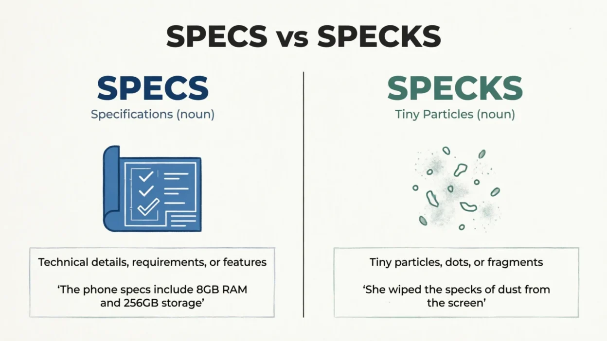 specs vs specks