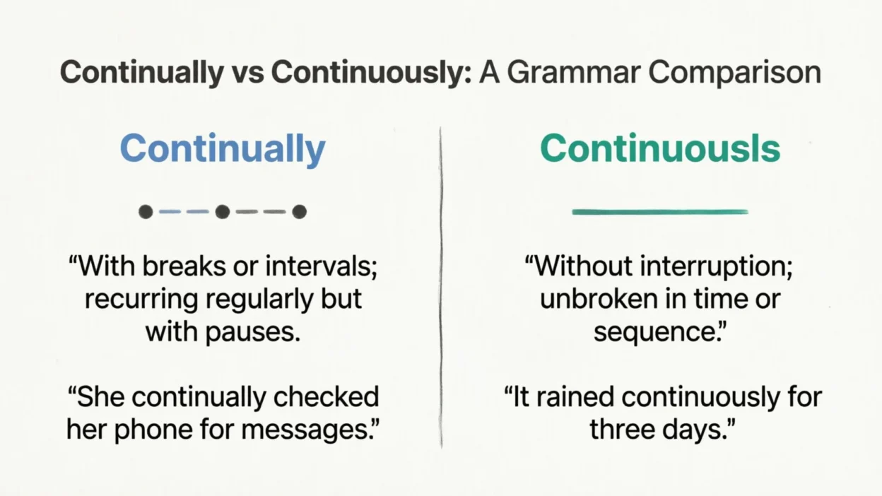 continually vs continuously