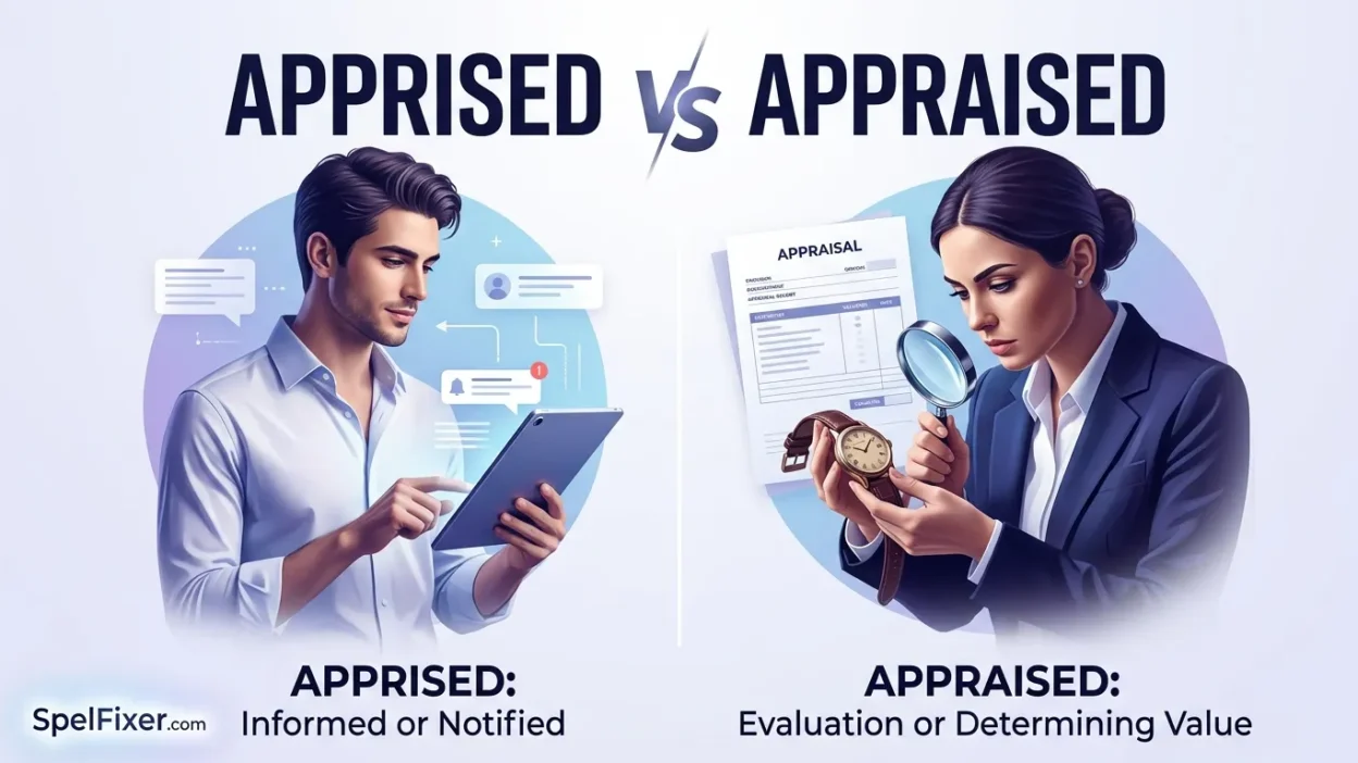 Apprised vs Appraised: