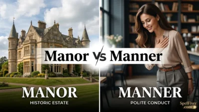 Manor vs Manner