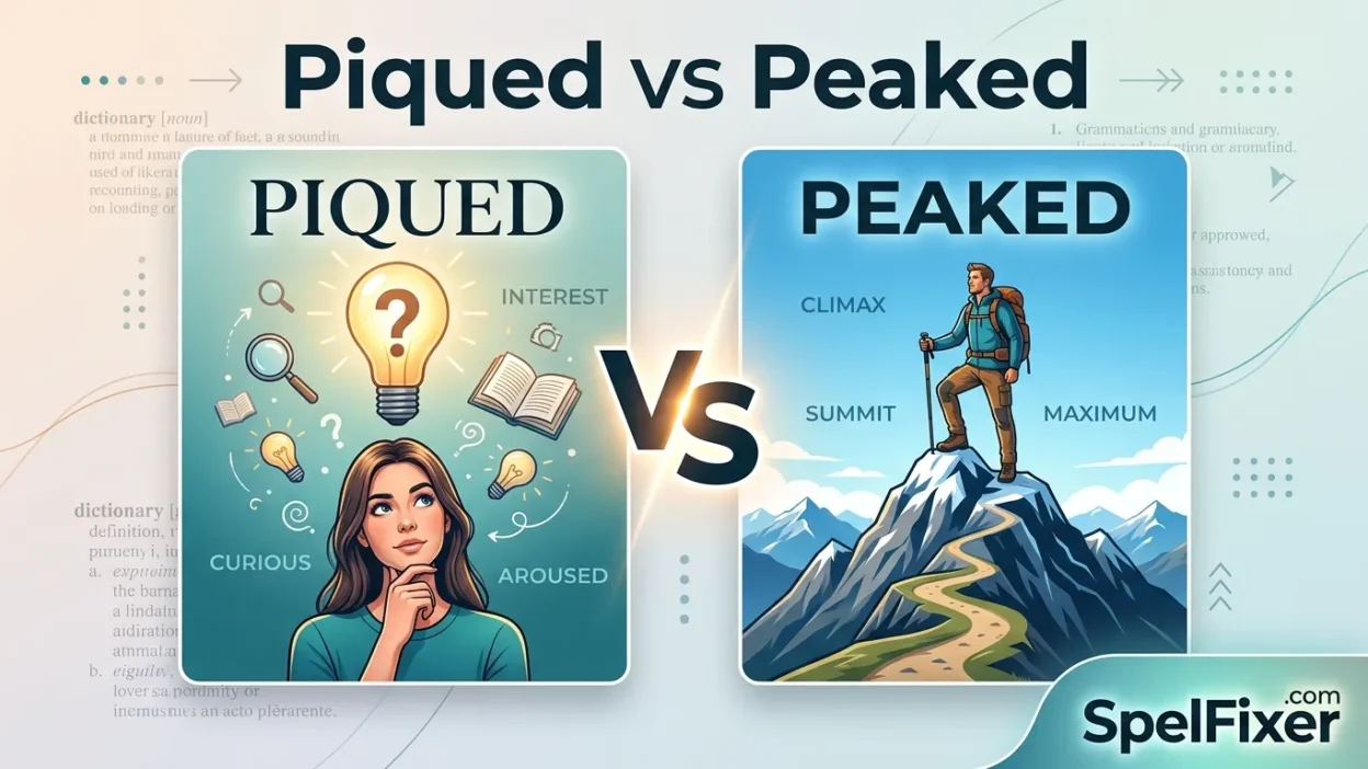 Piqued vs Peaked