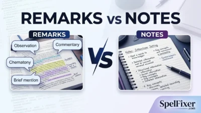 Remarks vs Notes