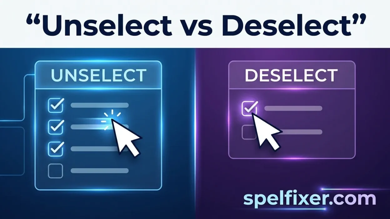 Unselect vs Deselect