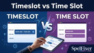 Timeslot vs Time Slot