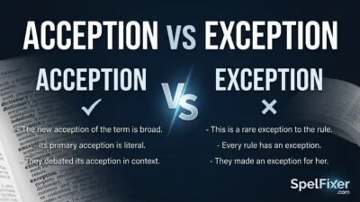 Acception vs Exception