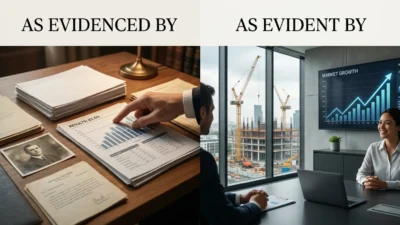 As Evidenced By vs As Evident By