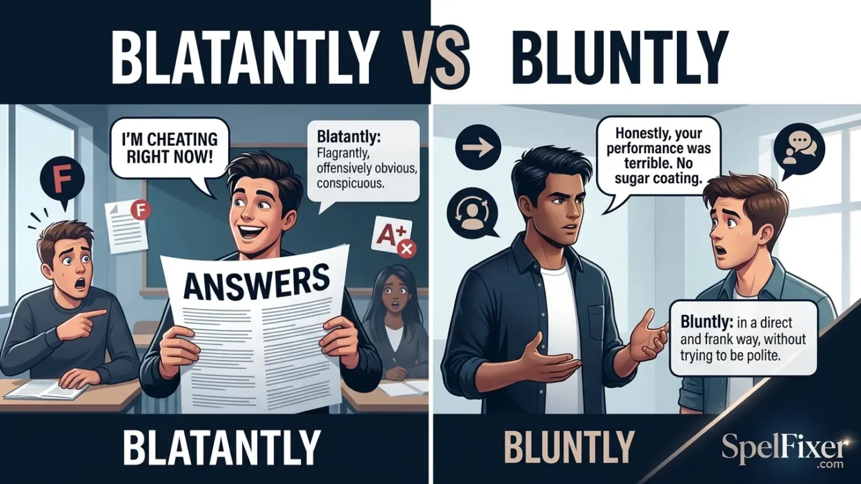 Blatantly vs Bluntly