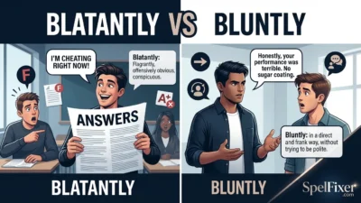 Blatantly vs Bluntly