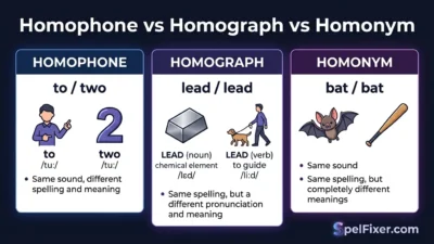 Homophone vs Homograph vs Homony