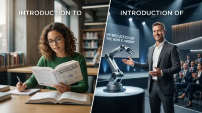 Introduction to vs Introduction of