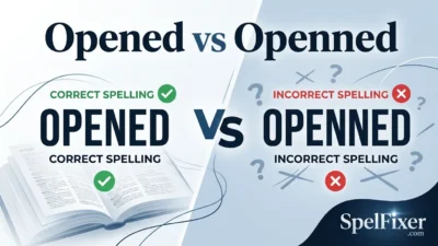 Opened vs Openned