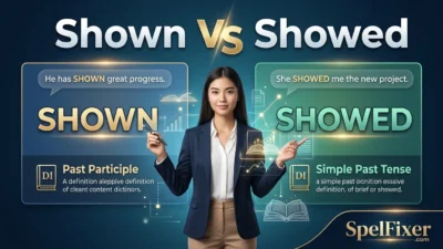 Shown vs Showed