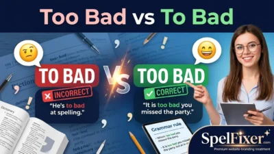 Too Bad vs To Bad